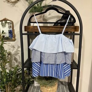 Blue Striped Women's Top